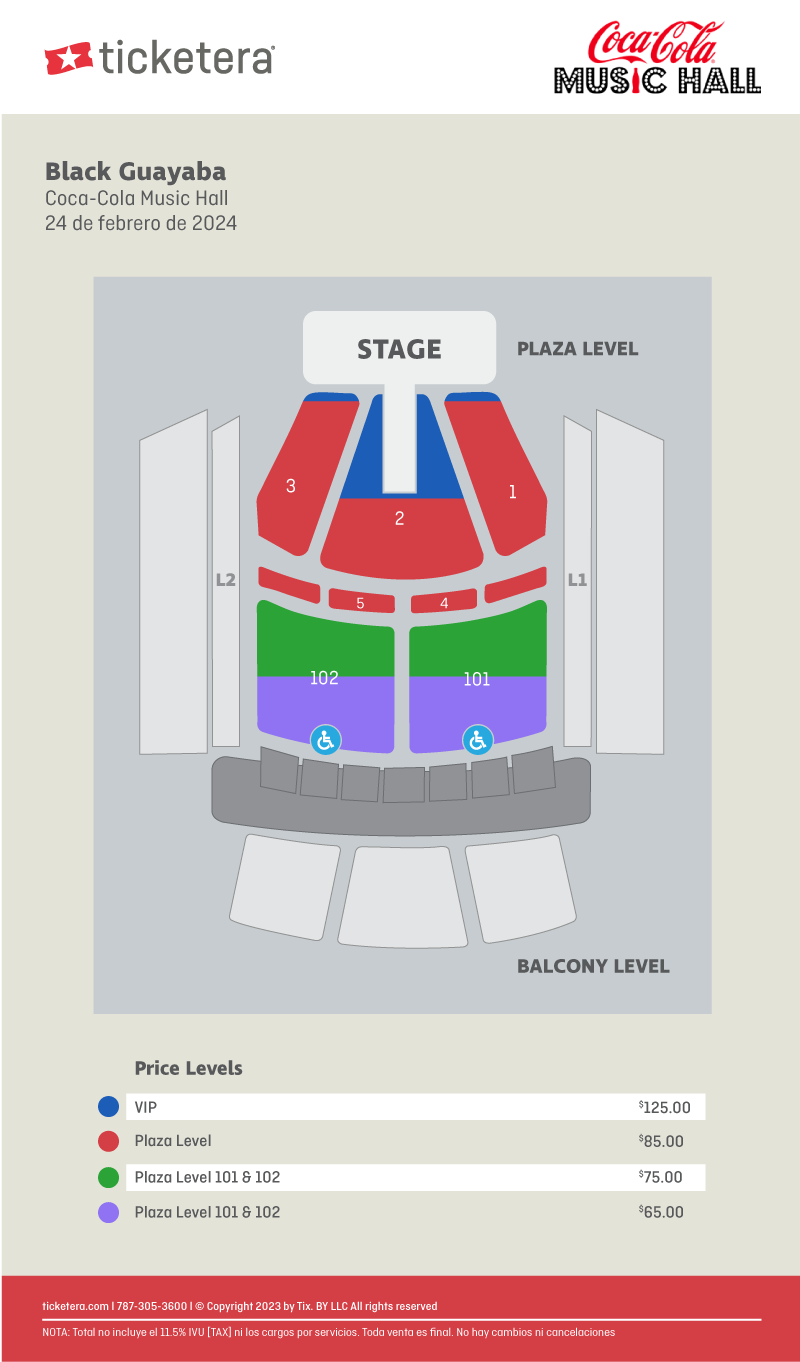 Seating Charts | Coca-Cola Music Hall