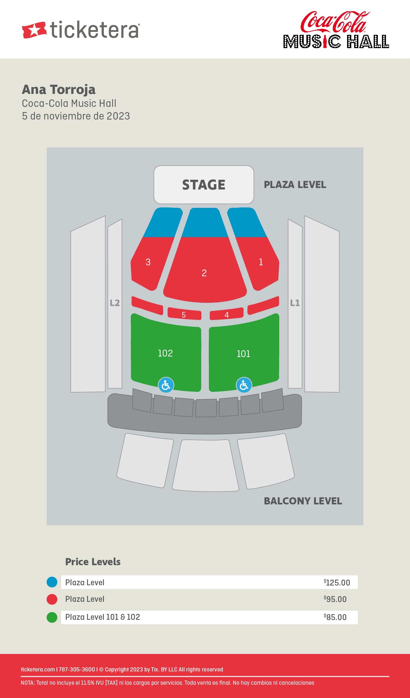 Seating Charts | Coca-Cola Music Hall